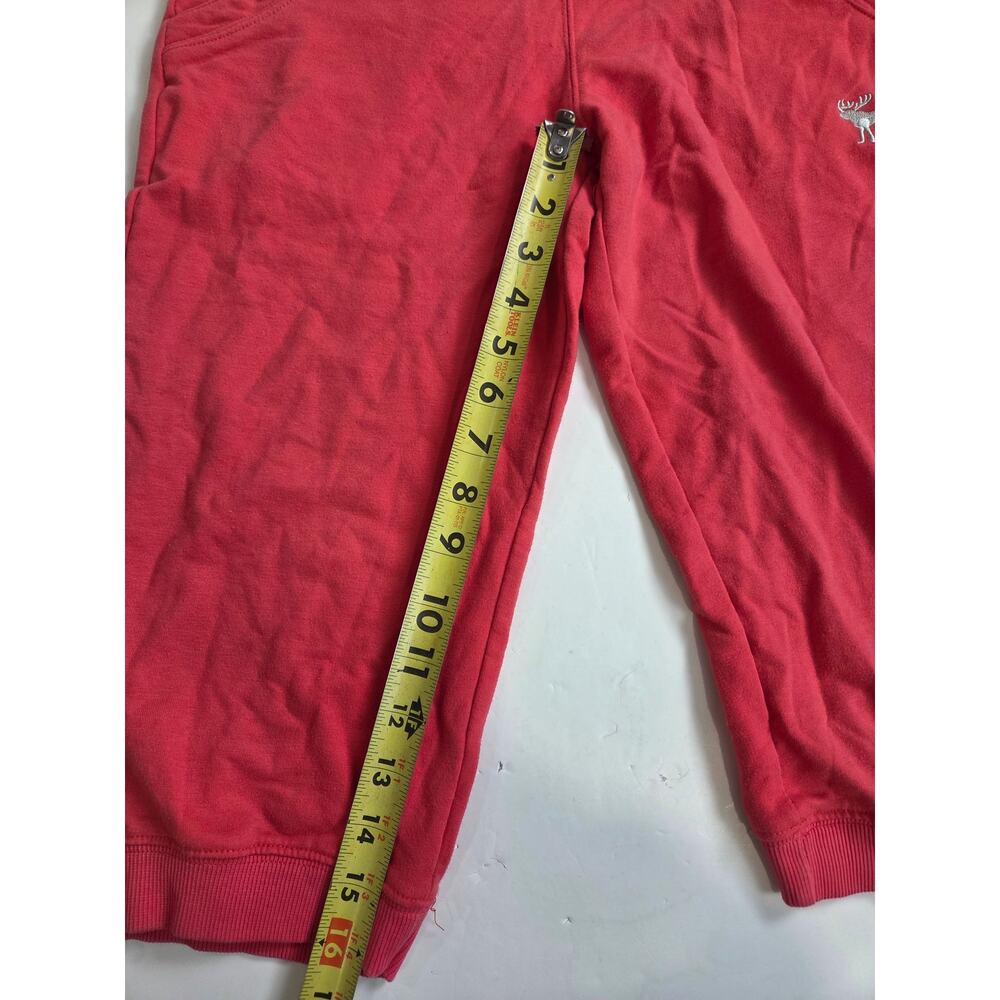 Abercrombie and Fitch Y2k Crop Embroidered Sweat Pants Pink Large - Picture 4 of 9